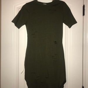 Olive green T-shirt Dress